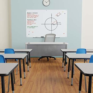 Amazon Basics - Trocken abwischbares Whiteboard aus Glas, Weiß, magnetisch, 1,82 x 1,21 m - 10