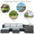 bigzzia Polyrattan Gartenmöbel Lounge Set, aus Polyrattan, handgeflochten, Gartensofa, Gartenmöbel Set mit Ecksofa, Tisch Kissen Gartenlounge für 5 Personen Garten - 2