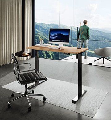 Desktronic Höhenverstellbarer Schreibtisch Elektrisch - Bequem und Schmerzfrei von Zuhause Arbeiten – Schreibtisch Höhenverstellbar Elektrisch (Schwarzes Gestell + 160x80 Eiche Tischplatte) - 2