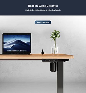 Desktronic Höhenverstellbarer Schreibtisch Elektrisch - Bequem und Schmerzfrei von Zuhause Arbeiten – Schreibtisch Höhenverstellbar Elektrisch (Schwarzes Gestell + 160x80 Eiche Tischplatte) - 9