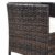 EBS My Furniture 4-teiliges Rattan-Set für Garten und Terrasse, für drinnen und draußen, weiß/cremefarben, 2 Stühle, Couchtisch mit Glasplatte  Braun - 6