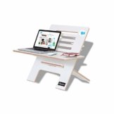 Fit for Fun Schreibtischaufsatz aus Holz, Stehpult Aufsatz höhenverstellbar, Schreibtisch Erhöhung und Stehtisch weiß - 1
