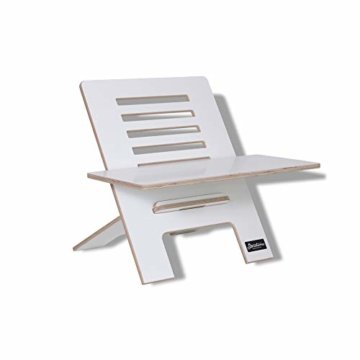 Fit for Fun Schreibtischaufsatz aus Holz, Stehpult Aufsatz höhenverstellbar, Schreibtisch Erhöhung und Stehtisch weiß - 3