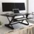 Flexispot Sitz Steh Schreibtisch Stehpult Höhenverstellbarer Schreibtisch Schreibtischaufsatz (Breite: 119 cm | Farbe: Schwarz) - 2