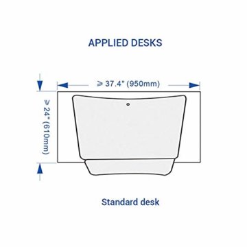 Flexispot Sitz Steh Schreibtisch Stehpult Höhenverstellbarer Schreibtisch Schreibtischaufsatz (Breite: 119 cm | Farbe: Schwarz) - 8