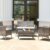 Gartenmöbel-Set aus Rattan für Terrasse, Wintergarten, Innen- und Außenbereich, mit Tisch, Stühlen und Sofa, geeignet für 4 Personen (grau) - 2