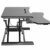 HALTERUNGSPROFI Steh-Sitz Schreibtisch Sit-Stand Workstation Höhenverstellbarer Aufsatz für den Schreibtisch, zum Arbeiten im Sitzen oder Stehen mit Gasdruckfeder GTS-011 (80cm) - 8