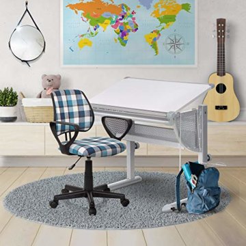 hjh OFFICE 705100 Kinderschreibtisch Belia Schreibtisch höhenverstellbar, Tischplatte neigbar, Weiß/Silber - 2