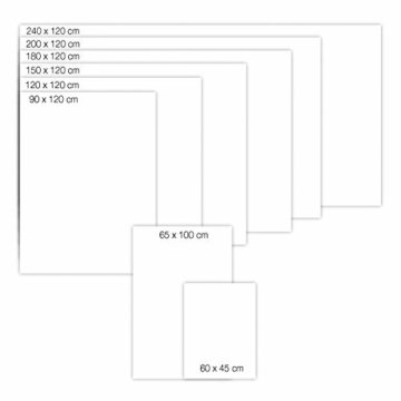 Magnettafel Glas - reines Weiß ohne Grünstich - TÜV geprüft - Magnetwand mit unsichtbarer Befestigung inkl. Bohrschablone - Whiteboard magnetisch & beschreibbar - 7 Größen (120 x 120 cm) - 8