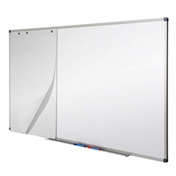MOB Präsentationsboard - Whiteboard - Magnettafel - Magnetboard lackiert, emailliert oder Glas - magnetisch & beschreibbar - Schreibtafel Magnetwand Wandtafel (Whiteboard emailliert, 180 x 120 cm) - 2