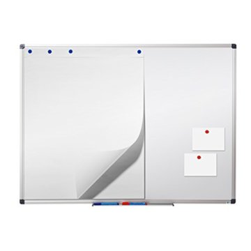 MOB Präsentationsboard - Whiteboard - Magnettafel - Magnetboard lackiert, emailliert oder Glas - magnetisch & beschreibbar - Schreibtafel Magnetwand Wandtafel (Whiteboard emailliert, 180 x 120 cm) - 7