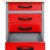 Ondis24 Werkbank rot Werktisch TÜV geprüft mit 4 Schubladen 60 x 60 cm Arbeitshöhe 85 cm - 2