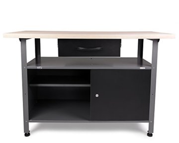 Ondis24 Werkstatt Set Klaus 240 cm 2 Schränke LED (Arbeitshöhe 85 cm, Schwarz) - 2