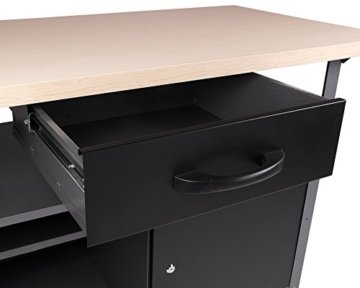 Ondis24 Werkstatt Set Klaus 240 cm 2 Schränke LED (Arbeitshöhe 85 cm, Schwarz) - 3