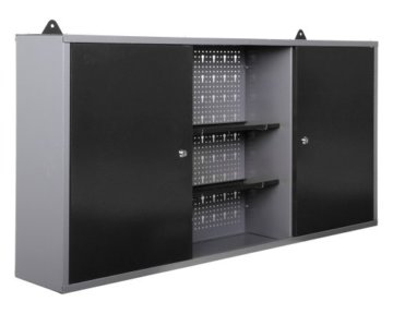 Ondis24 Werkstatt Set Klaus 240 cm 2 Schränke LED (Arbeitshöhe 85 cm, Schwarz) - 6