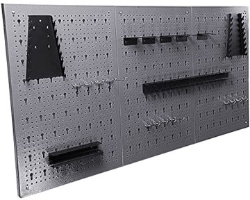 Ondis24 Werkstatteinrichtung 160cm, Werkstatt - Werkbank, Hängeschrank, Euro - Lochwand mit Haken - 6