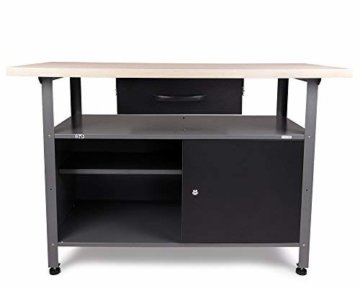 Ondis24 Werkstatteinrichtung Klaus, Metall, TÜV geprüft, 1 Werkstattschrank, Lochwand, Hakensortiment (Arbeitshöhe 85 cm, Schwarz) - 2