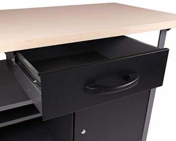 Ondis24 Werkstatteinrichtung Klaus, Metall, TÜV geprüft, 1 Werkstattschrank, Lochwand, Hakensortiment (Arbeitshöhe 85 cm, Schwarz) - 3