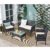 Panana Rattan-Gartenmöbel-Set, 4-teilig, Tisch, Sofa, Stuhl, Terrasse, Outdoor, Wintergarten, Innenbereich, gemischtes Grau - 1