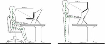 PimpMyDesk STEHSCHREIBTISCH, Steh-Sitz Schreibtisch, Tragbares, höhenverstellbares Laptop-Stehpult für zu Hause. Holz, leicht, einfach zu tragen. (Large) - 7