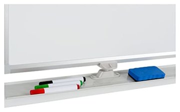 Pronomic WB-6090 Whiteboard - Magnetisch, drehbar, beidseitig beschreibbar - Fläche: 60x90cm - Trocken abwischbar - Alurahmen - Rollen & Tafel verriegelbar - Inkl. Markern, Magneten, Schwamm - Weiß - 6