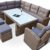 RAGNARÖK hohe Dinning Lounge - DEUTSCHE Marke - 8 Jahre GARANTIE EIGENE Produktion - PolyRattan Gartenmöbel Essgruppe Hocker Sessel verstellbare Lehn Naturfarben Rundrattan - 9