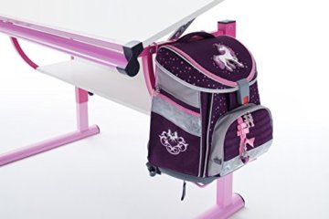 Robas Lund höhenverstellbarer Schreibtisch rosa, B/H/T: ca. 118 x 62 - 93 x 60 cm - 4
