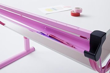 Robas Lund höhenverstellbarer Schreibtisch rosa, B/H/T: ca. 118 x 62 - 93 x 60 cm - 5