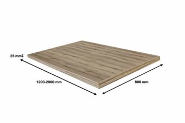 Schreibtischplatte 140x80 aus Holz DIY Schreibtisch direkt vom Hersteller vielseitig einsetzbar - Tischplatte Arbeitsplatte Werkbankplatte mit 125kg Belastbarkeit & Kratzfestigkeit - Alteiche - 2