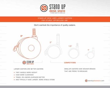 Stand Up Desk Store 100cm Länge Höhenverstellbarer Schreibtisch (Rahmen Silber/Holz schwarz) - 4