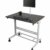 Stand Up Desk Store 100cm Länge Höhenverstellbarer Schreibtisch (Rahmen Silber/Holz schwarz) - 1