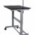 Stand Up Desk Store 100cm Länge Höhenverstellbarer Schreibtisch (Rahmen Silber/Holz schwarz) - 9
