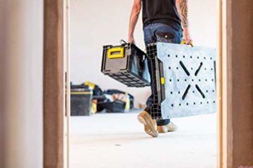 Stanley FatMax klappbare Werkbank (bis 455kg belastbar, mit Metallbeinen für höchste Stabilität, große Arbeitsfläche, mit praktischem Tragegriff, für schnellen Aufbau) FMST1-75672 - 13
