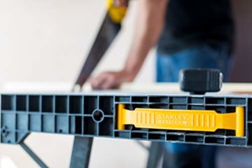 Stanley FatMax klappbare Werkbank (bis 455kg belastbar, mit Metallbeinen für höchste Stabilität, große Arbeitsfläche, mit praktischem Tragegriff, für schnellen Aufbau) FMST1-75672 - 15