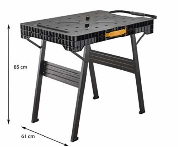 Stanley FatMax klappbare Werkbank (bis 455kg belastbar, mit Metallbeinen für höchste Stabilität, große Arbeitsfläche, mit praktischem Tragegriff, für schnellen Aufbau) FMST1-75672 - 9
