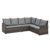 SVITA Monroe Garten-Lounge Set Polyrattan Lounge-Möbel Sitzgruppe Garten Braun - 2