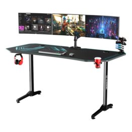 ULTRADESK FRAG XXL BLAU – Sehr großer Computertisch, L: 160cm T: 75cm H: 75cm, Gaming Tisch mit Langer Platte, Schreibtisch für Gamer - 1