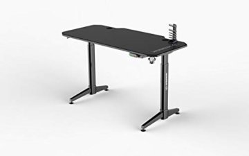 ULTRADESK Level Schwarz – Computertisch mit elektrischer Höhenverstellung, L: 140cm T: 70cm H: 72-124cm, höhenverstellbarer Schreibtisch mit Langer Platte - 2