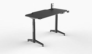 ULTRADESK Level Schwarz – Computertisch mit elektrischer Höhenverstellung, L: 140cm T: 70cm H: 72-124cm, höhenverstellbarer Schreibtisch mit Langer Platte - 3