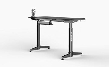 ULTRADESK Level Schwarz – Computertisch mit elektrischer Höhenverstellung, L: 140cm T: 70cm H: 72-124cm, höhenverstellbarer Schreibtisch mit Langer Platte - 4