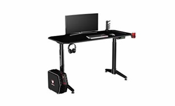 ULTRADESK Level Schwarz – Computertisch mit elektrischer Höhenverstellung, L: 140cm T: 70cm H: 72-124cm, höhenverstellbarer Schreibtisch mit Langer Platte - 7
