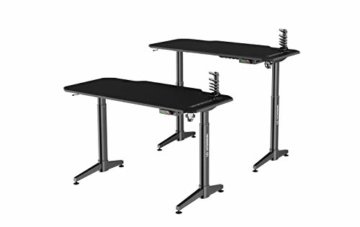 ULTRADESK Level Schwarz – Computertisch mit elektrischer Höhenverstellung, L: 140cm T: 70cm H: 72-124cm, höhenverstellbarer Schreibtisch mit Langer Platte - 8