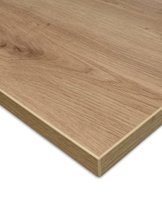 vabo Schreibtisch-Platte - Kratzfeste Tischplatte - bis zu 120 kg belastbar - moderner Büro-Tisch Aufsatz mit Laserkante - 160x80x2,5 cm - Eiche - 1