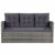 vidaXL Gartensofa 18-TLG. Poly Rattan Sitzgruppe Gartenmöbel Gartengarnitur - 3