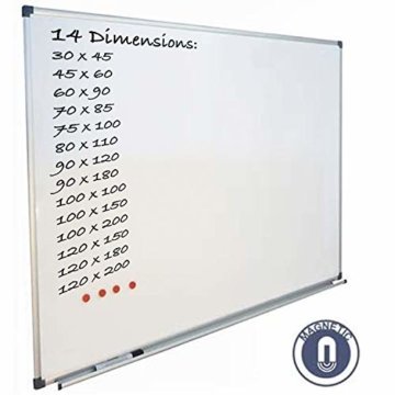 Vivol Eco Magnetic Whiteboard 100x150 | Aluminium Rahmen | Magnettafel Whiteboardwand Magnetwand | Stiftablage | 14 Größen | Magnetisch und Beschreibbar - 6
