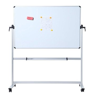 VIZ-PRO Mobiles Whiteboard/Doppelseitige Whiteboard- mit Alurahmen, magnetisch - 110 x 75 cm - 3