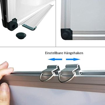 XIWODE Whiteboard mit Stiftablage, Magnetic whiteboard, Pinnwand Tafel, Magnettafel, beschreibbar und magnetisch, mit kratzfeste Oberfläche, 90x60cm, return to office - 4